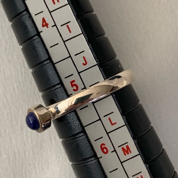 Studio Barse Sterling Silver 925 Lapis Lazuli Minimalist Petite Ring - Picture 4 of 5
